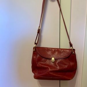 Red Burgundy Marino Orlandi Bag Flower Detail